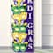 Glitzhome® 41.75" Mardi Gras Wooden Lighted Stacked Masks Porch Decor with Timer